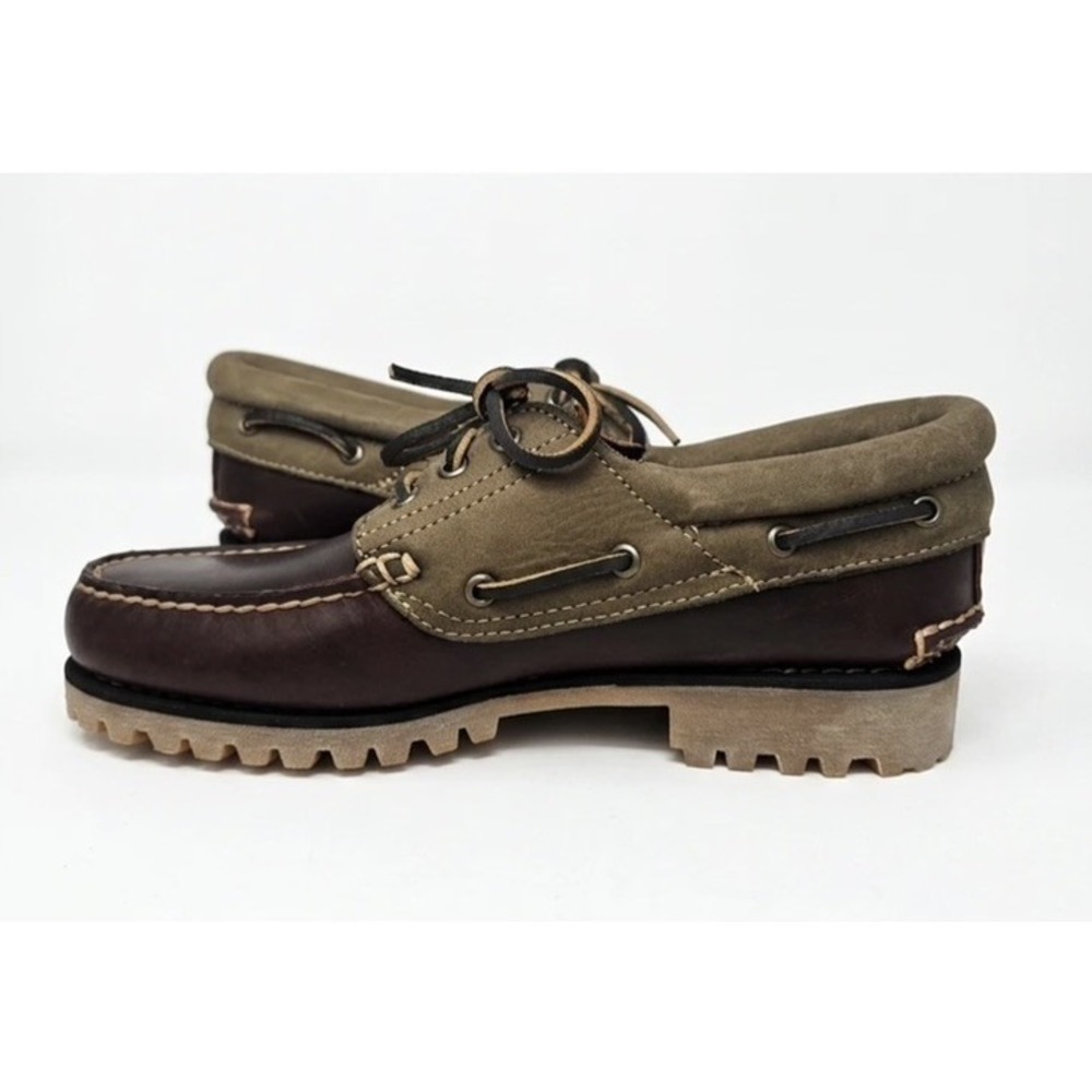Timberland Authentic Boat Shoe  TB0A2PDQ Burgundy Full Grain Leather Men's 9.5
